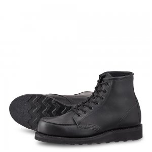 Red Wing 6-inch Classic Moc | Red Wing - Black - Women's Short Boot in Black Boundary Leather