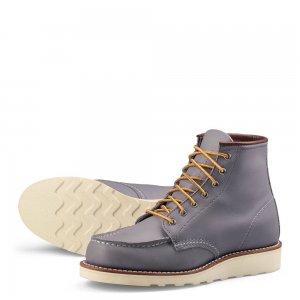 Red Wing 6-Inch Classic Moc | Red Wing - Granite - Women's Short Boot in Granite Boundary Leather