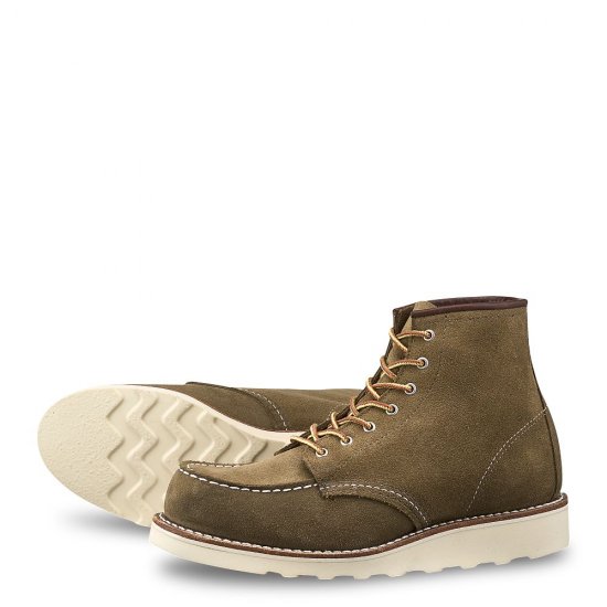 Red Wing 6-inch Classic Moc - Olive - Women's Short Boot in Olive Mohave Leather