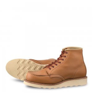 Red Wing 6-Inch Classic Moc | Red Wing - Tan - Women's Short Boot in Tan Boundary Leather