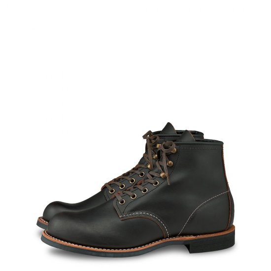 Red Wing Blacksmith | Red Wing - Black - Men\'s 6-Inch Boot in Black Prairie Leather