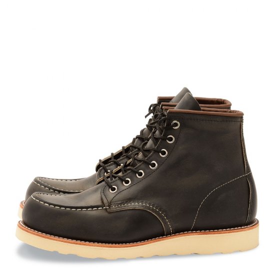 Red Wing Classic Moc | Red Wing - Charcoal - Men\'s 6-Inch Boot in Charcoal Rough & Tough Leather