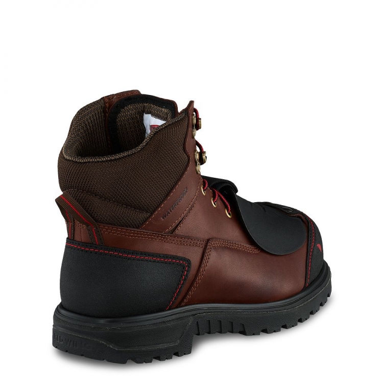 Red Wing Brnr XP - Men's 6-inch Waterproof Safety Toe Metguard Boot - Click Image to Close