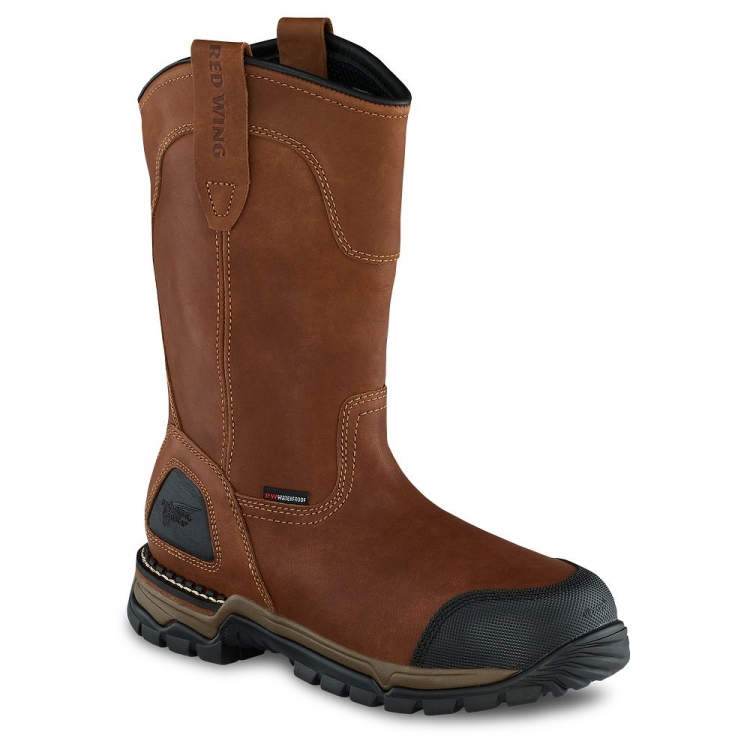 Red Wing FlexForce® - Men's 11-inch Waterproof Safety Toe Pull-On Boot - Click Image to Close