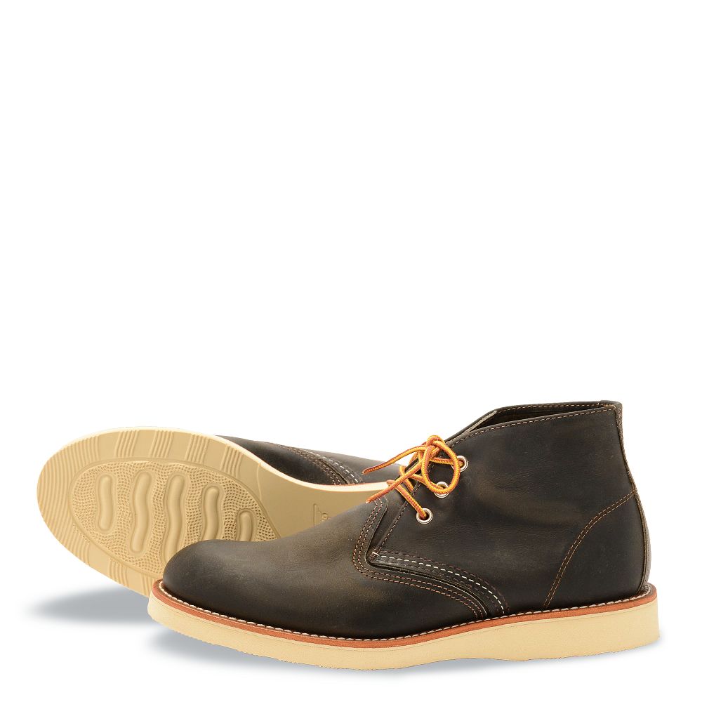 Red Wing Work Chukka | Red Wing - Charcoal - Men's Chukka in Charcoal Rough & Tough Leather