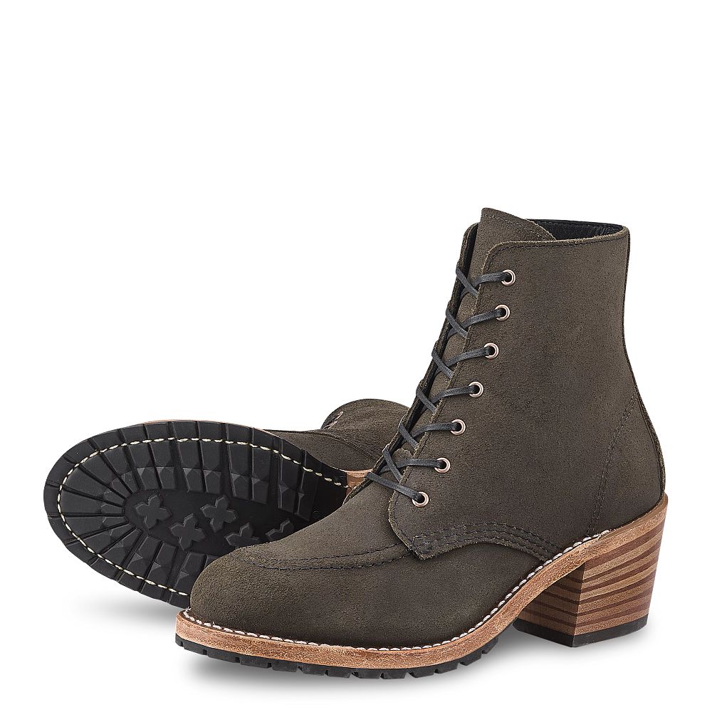 Red Wing Clara | Red Wing - Pewter - Women's Heeled Boot in Pewter Acampo Leather