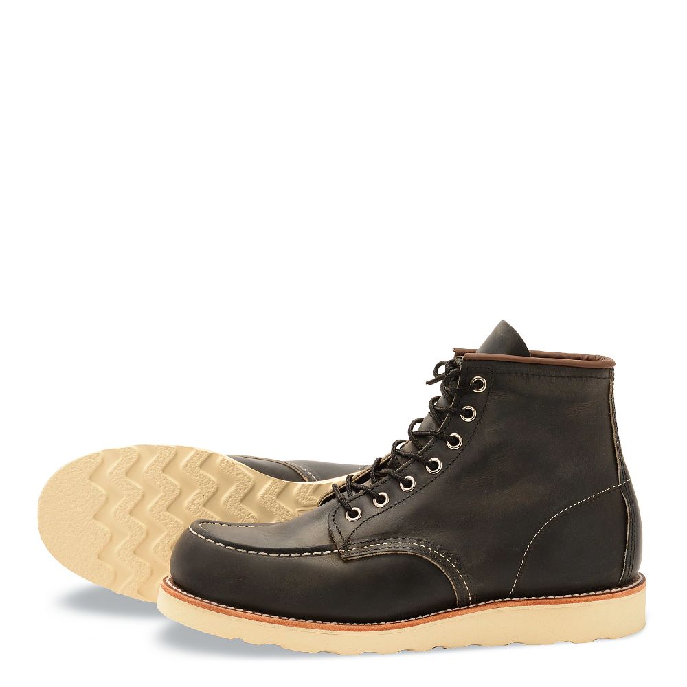 Red Wing Classic Moc | Red Wing - Charcoal - Men's 6-Inch Boot in Charcoal Rough & Tough Leather